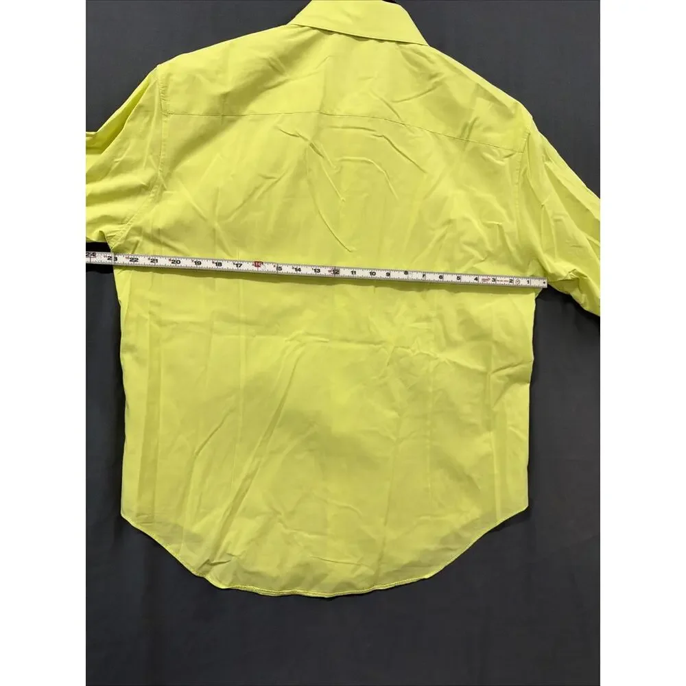 Calvin Klein Men Dress Shirt CITRON Size 16.5-32/33 Long Sleeve 100% Cotton NWT